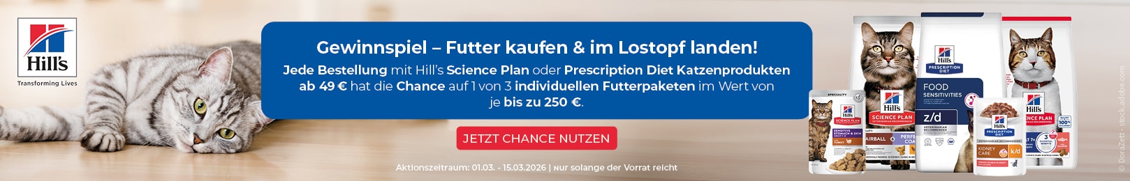 Hills Gewinnspiel Futterpaket Katze ab 49 €